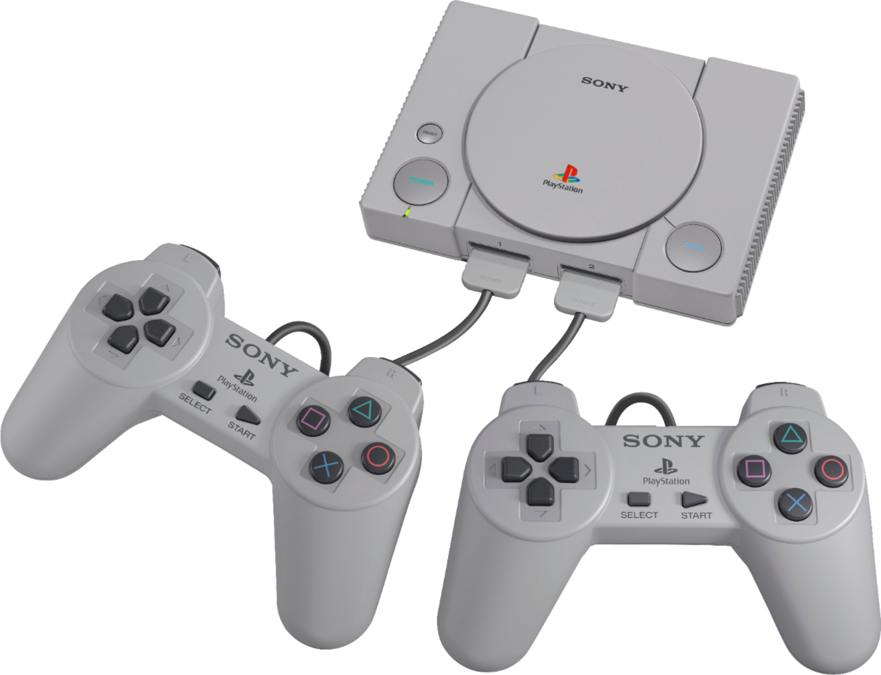 Playstation-with-two-controllers
